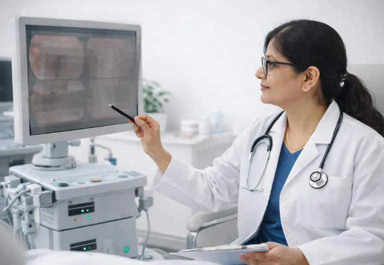 Illustration representing minimally invasive laparoscopic gynaecological surgery in Bengaluru