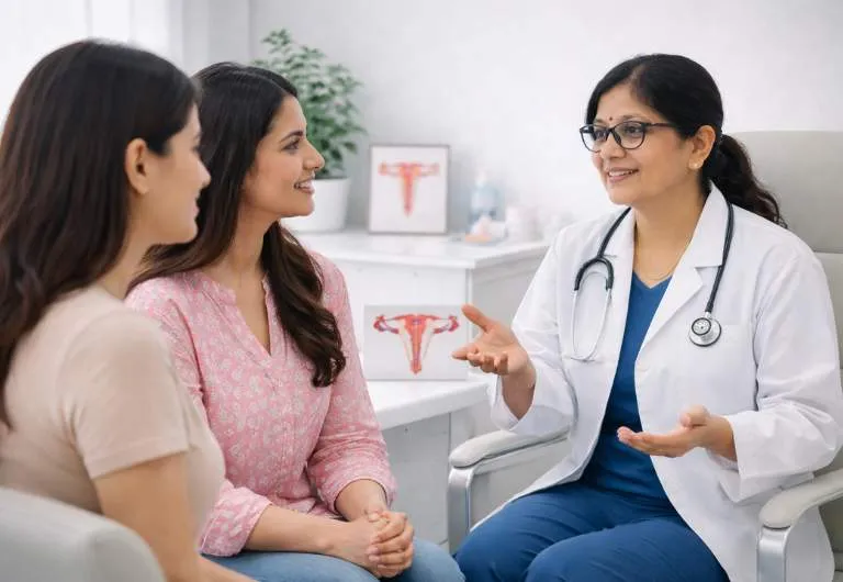Illustration representing well woman and preventive health care in Koramangala, Bengaluru